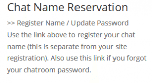 Chat Name Registration