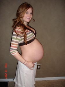 A rightfully proud, expectant mother.